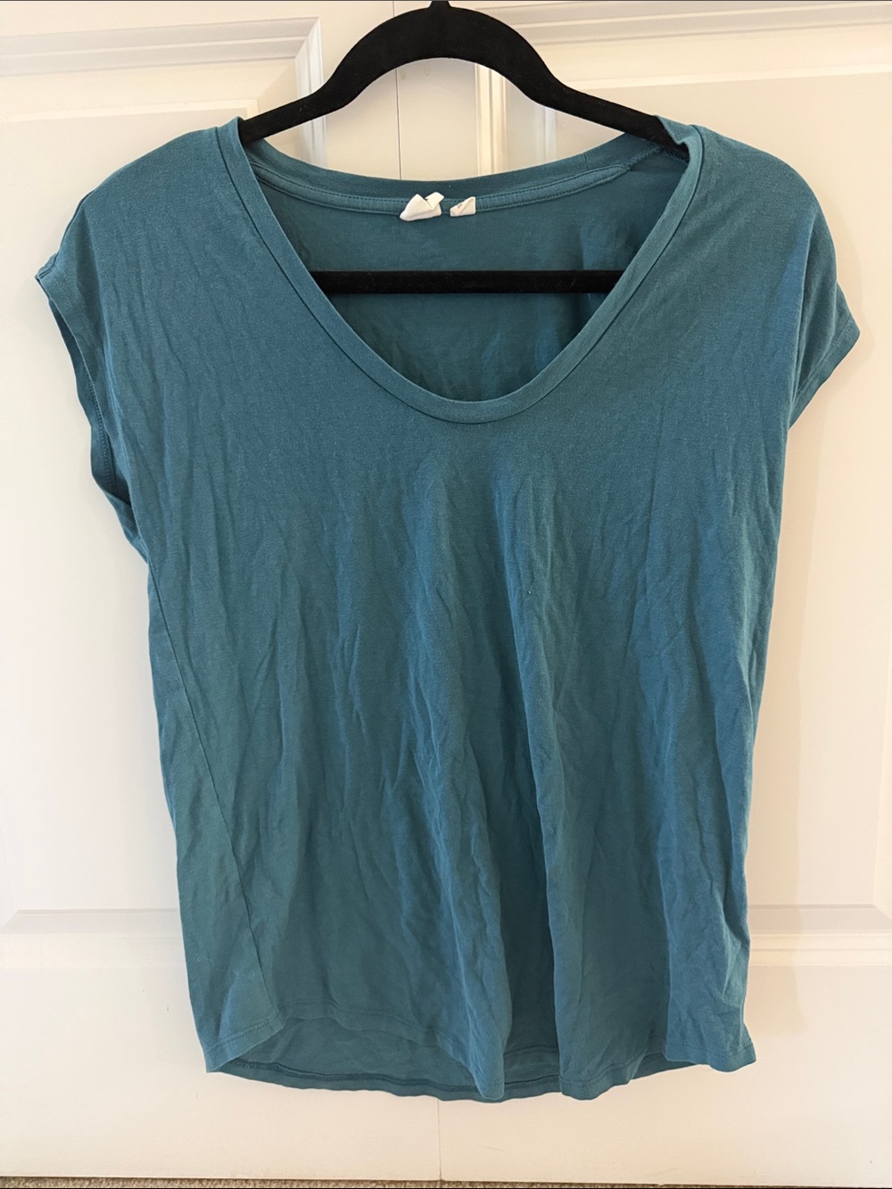 GAP Teal Blue Cap-Sleeve Scoop Neck Women's Size XS